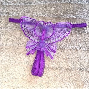 Woman’s Thong String Butterfly Sexy Purple